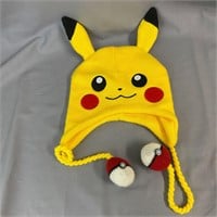 Pokemon Pikachu Beanie Hat with Pokeballs