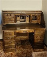 54" x 50" x 29"Oak Post Master Desk Very Heavy