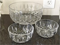 (3) Crystal Bowls