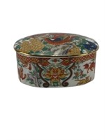 Vintage Oval Japan/Chinese Porcelain Trinket Box