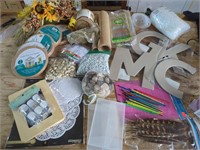 Large Arts and Crafts Lot with Burlap, Cork
