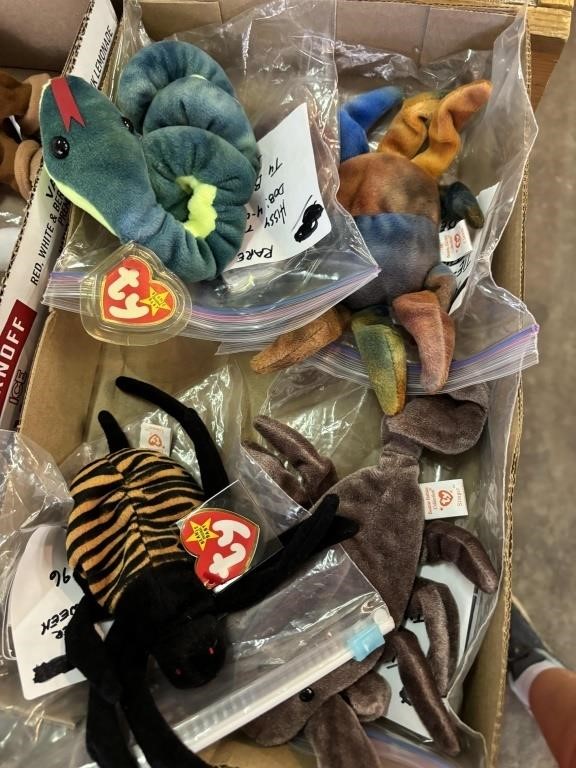 Flat of Ty beanie babies