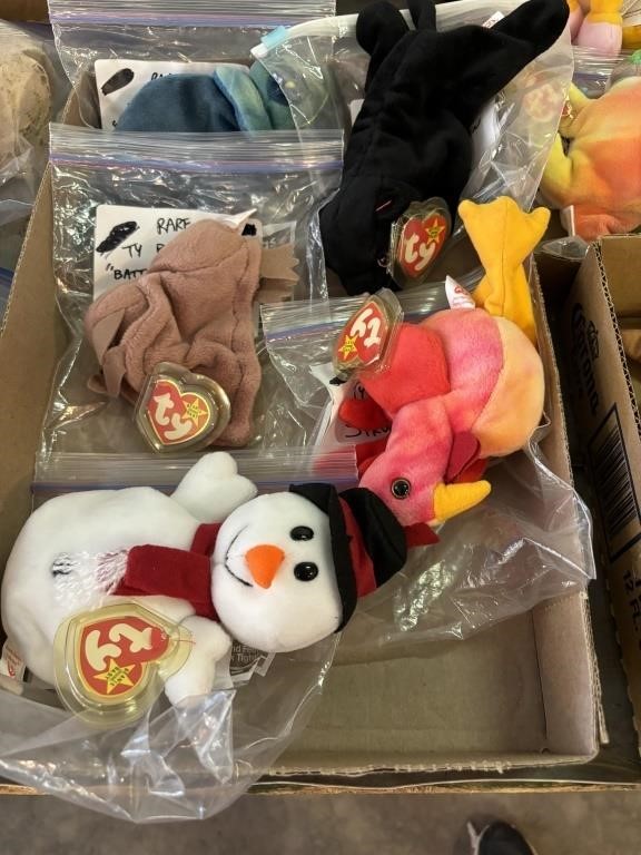 Flat of Ty beanie babies