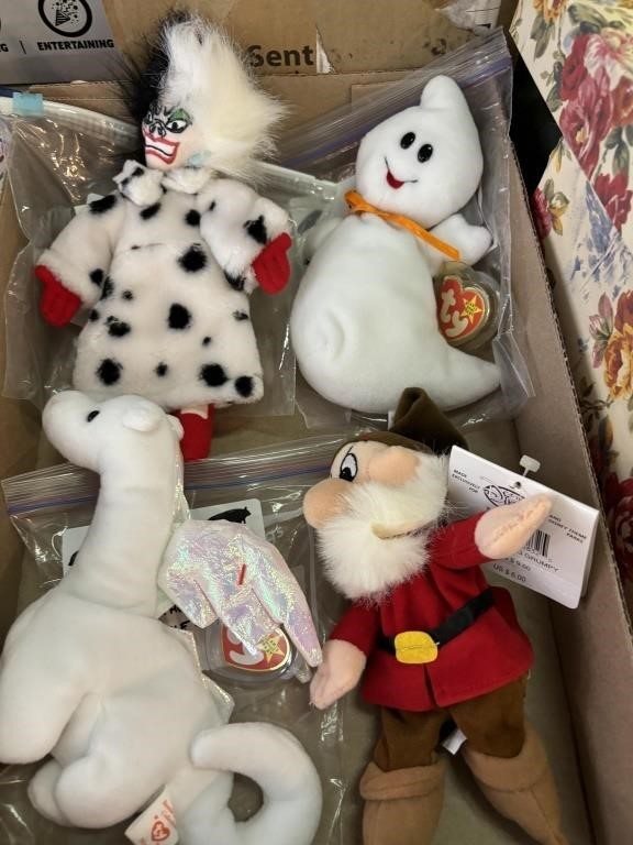 Flat of Ty beanie babies