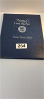 1974 us mint america first medals set ( pewter )