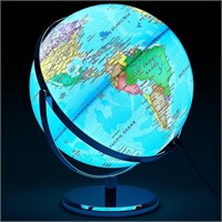 Amylove 13'' Illuminated World Globe with Stand