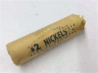 1965 Canadian Nickels Unsearched Roll Of 40