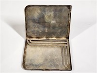 STERLING SILVER ART DECO CIGARETTE CASE - ELGIN AM