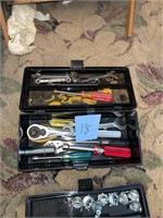 Tool box with hand tools
