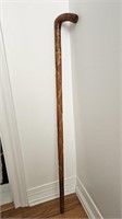 34" Carved Wooden Cane
