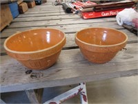 2 crock bowls