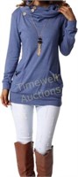 Levaca Womens Long Sleeve Pocket Top  LG.