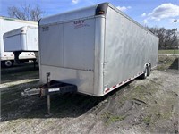 2005 32’ dual axle United enclosed cargo trailer.