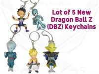 5 Dragon Ball Z DBZ PVC Rubber Key Chains 2C1
