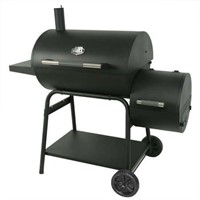 Expert Grill 28 Offset Charcoal Smoker  Black