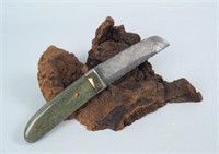 Damascus Steel Tanto Blade Knife