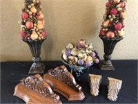 3 pc Decorative Fruited Center Pieces