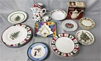 Collection of Christmas China Various Makers