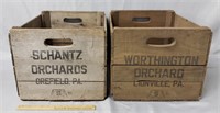 Lot of 2 PA Orchard Apple Crates