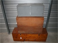 3 Wood Storage Boxes