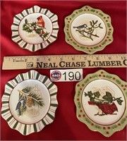 (4) CHRISTMAS MINI PLATES