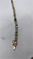 Jeweled bracelet marked 925