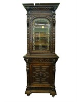 (187) 19th Century, Mechels cabinet with carved