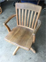 Wood Office Chair, 35”T x 24”W x 23”D