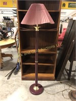 Metal floor lamp with shade
