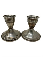Duchin Matching sterling silver candle holders