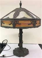 Slag Glass Parlor Lamp