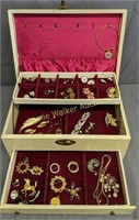 Estate Costume Jewelry, Costume Jewelry Box.