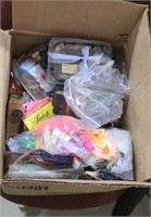 Box of arts and crafts supplies