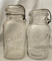 Lot of 2 vintage Ball jars
