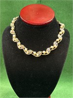 Vintage necklace with faux pearls and rhinestones