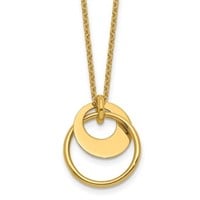 14 Kt-Fancy Double Circle Necklace