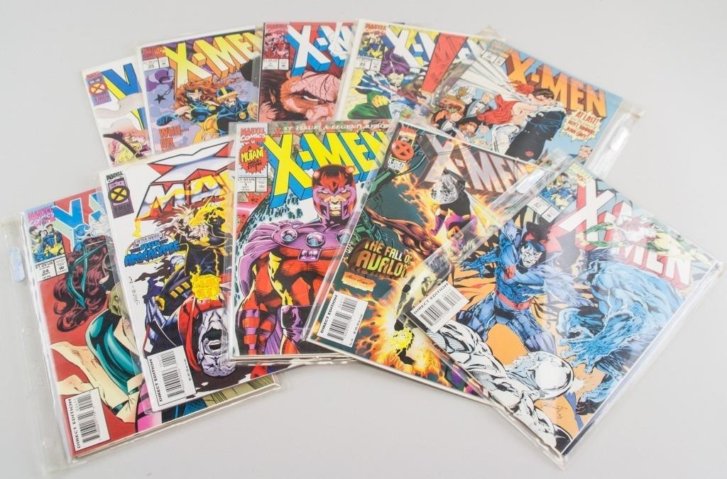 Ten Assorted X-Men Marvel Comics 1991-1995