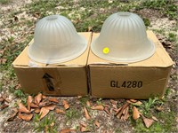NIB (2) frosted Light Fixtures