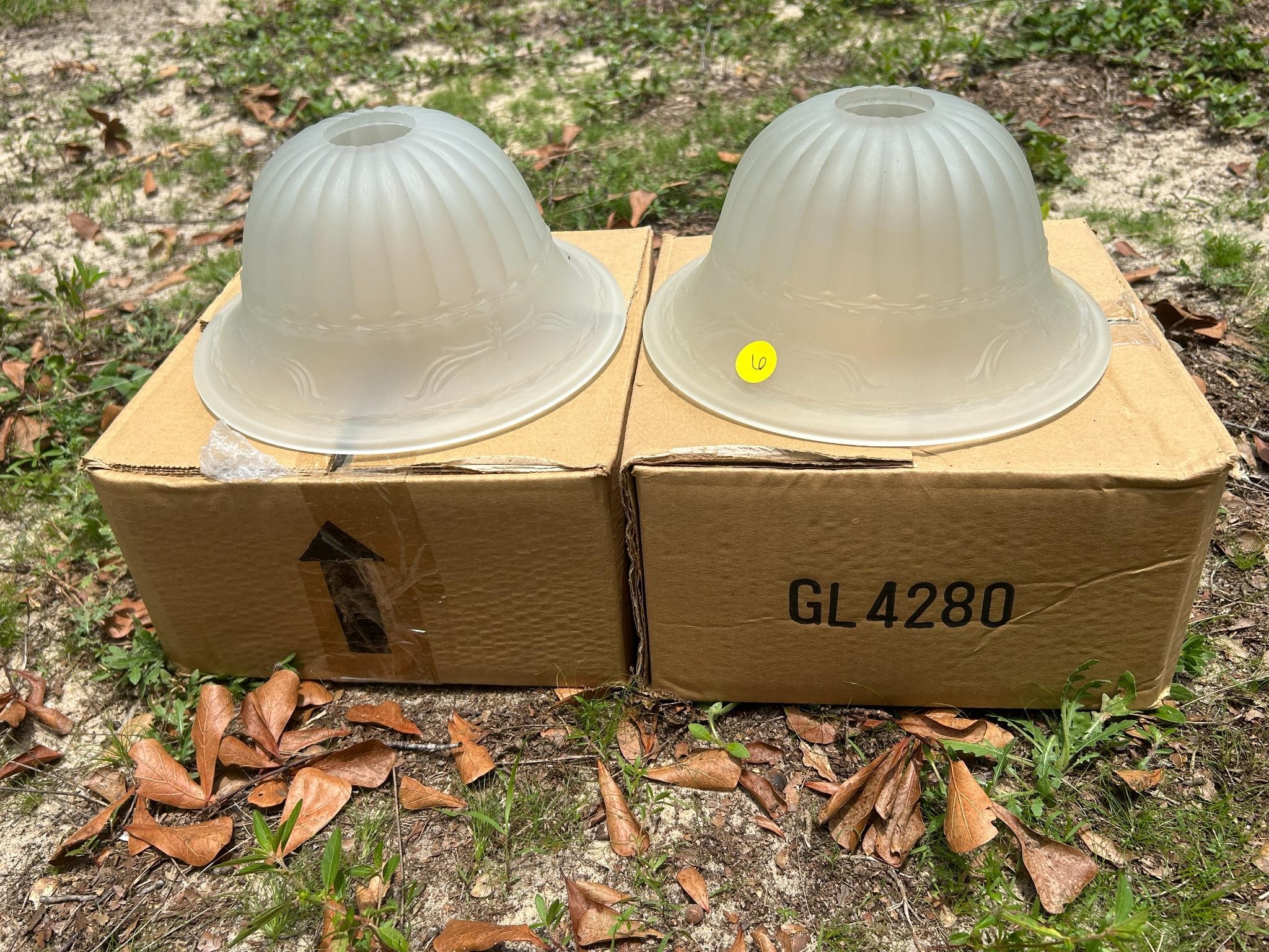 NIB (2) frosted Light Fixtures