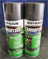 2 Cans Rust-Oleum Camouflage 2X Ultra Cover