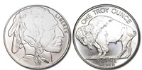 1 oz Silver Buffalo Design Round