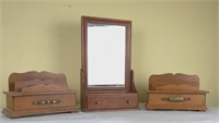 Wooden Mirror and Shelves