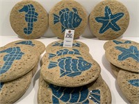 18 SEASIDE THEMED STEPPING STONES/WALL DECOR