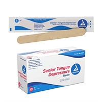 Dynarex Tongue Depressors, Sterile, 6" Senior-Siz