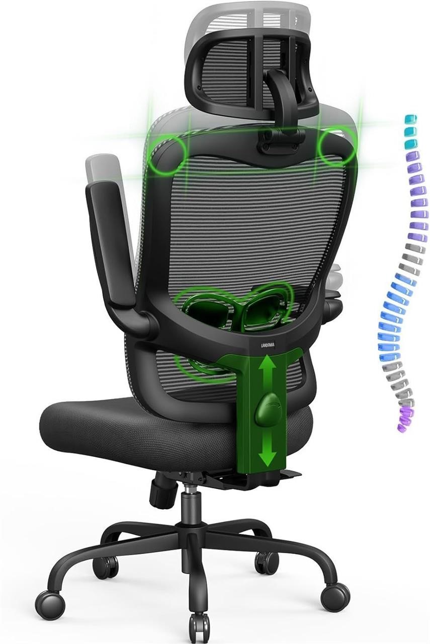Ergonomic Office Chair Big and Tall - 350LBS Cap