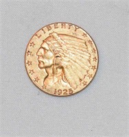 1925 D GOLD 2 1/2 DOLLAR INDIAN HEAD