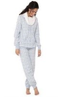 Pajamagram Light Blue Print Roll Neck