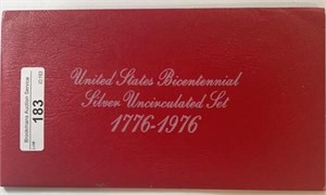1976 US Bicentennial Silver UNC Set Red Envelope