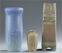 3 Art Pottery vases. c.1900.