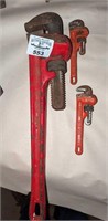Adjustable pipe wrenches